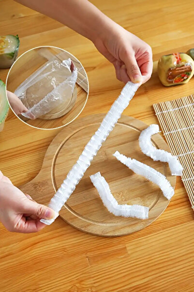 Ercazzo 100 Adet Şeffaf Bone encere Tabak Bonesi Gıda Koruma Saklama Kapak Bonesi