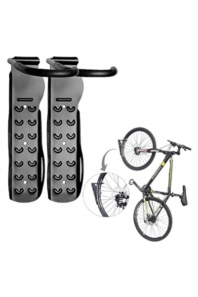 OEM Suport de perete pentru bicicletă, negru mat, 2 bucăți