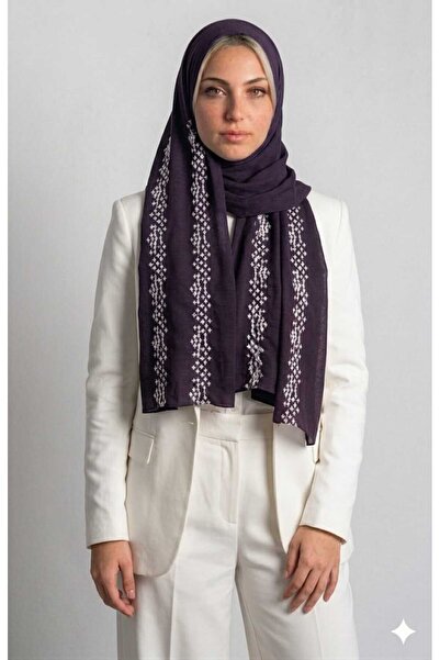 Veil Designer Pual Veil with Japanese Fabric, White and Gray Embroidery, Size...