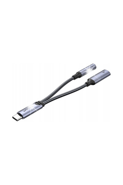 Unitek Adaptor, convertor, Unitek, USB-C la 1x minijack 3,5mm, 1x USB-C 60W, PD