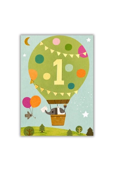 OEM Felicitare 13x18 cm cu plic, aniversare/la mulți ani 1 an