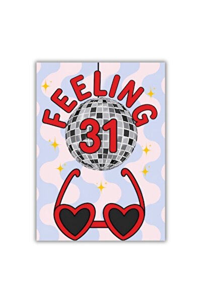OEM Felicitare 13x18 cm cu plic, aniversare/la mulți ani 31 ani