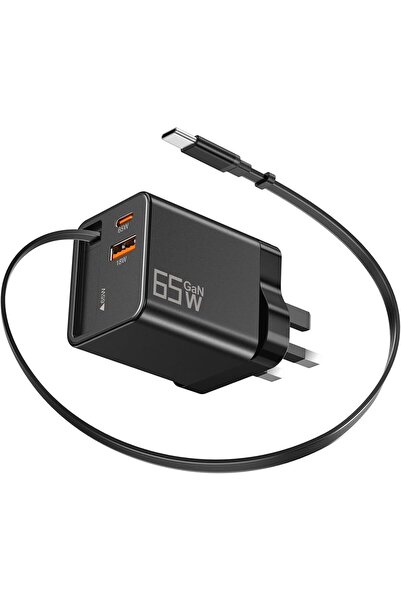 Urban URBANNX Charging Adapter with 60cm Retractable USB-C Cable, 65W Fast Ch...
