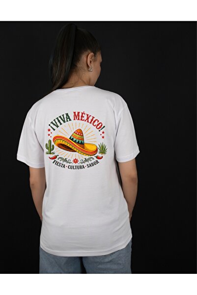 Krays Women's Viva Mexico Design T-Shirt Cotton Regular Fit Front and Back So...