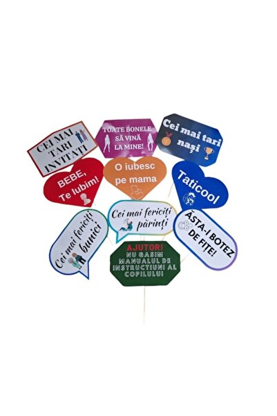 OEM Set de accesorii pentru cabina foto de botez, carton lucios, multicolor, ...