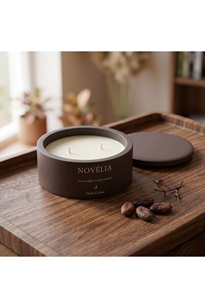 Novélia Stüdyo Serisi Soya Wax Mum, Kapaklı – 8 Koku Seçeneği, Minimalist İsk...