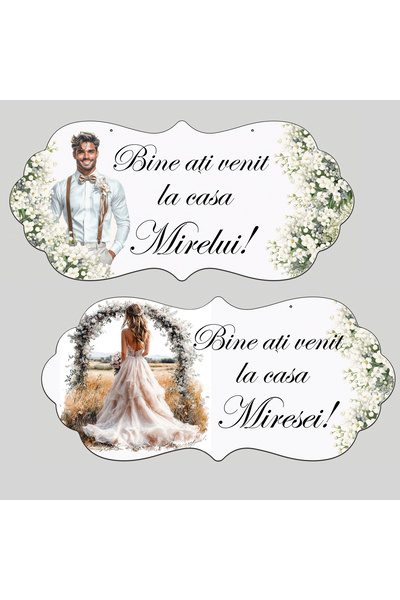 Bello Carino High quality decoration products Set 2 Pancarte "Bine ați venit ...