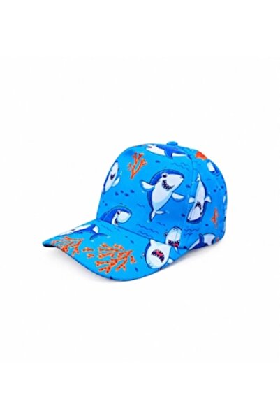 MASHASHOP Pălărie de soare pentru copii, imprimeu rechin, bumbac, 48 - 50 cm,...