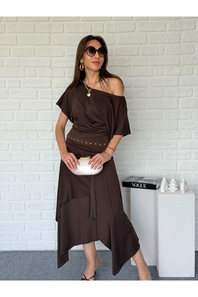 Goncalya Asymmetrical Skirted Modal Suit
