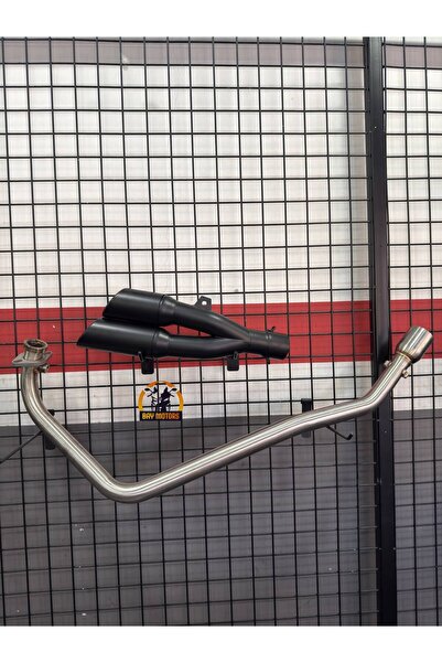 BAY BENELLİ 125S HEADERS KOMPLE VE SİYAH AKRAPOVİÇ SUSTURUCULU EGZOZ SET 51MM