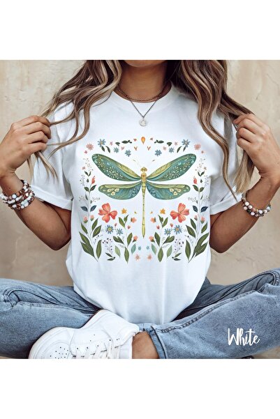 Grafftee Clothing Butterfly Printed Unisex Oversize T-Shirt