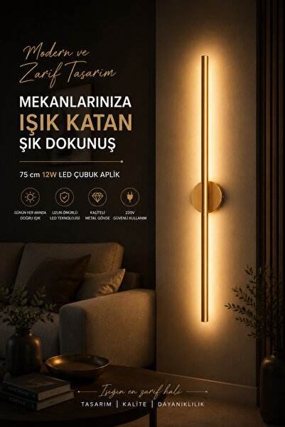 VOLTERRA 75 CM DEKORATİF ÇUBUK APLİK GÜNIŞIĞI
