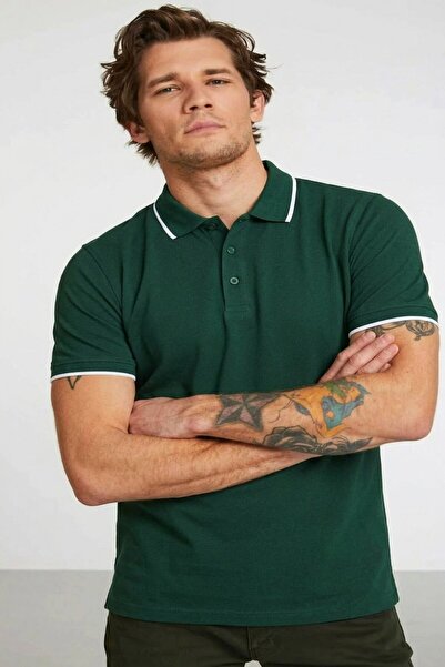 comstar Men's Casual Short Sleeve Slim Fit Khaki Polo Collar T-Shirt