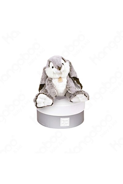 DOUDOU Плюшена играчка, зайче МАРИУС в кръгла кутия 40см