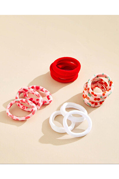 REDTAG Girls Assorted 12 Piece Hair Elastic Set