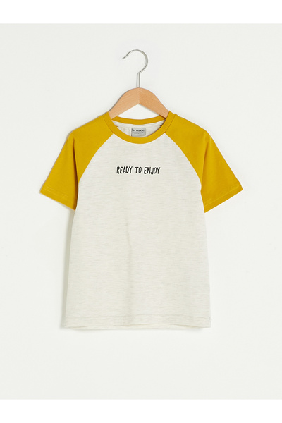 LC Waikiki Tricou pentru băieți, cu mânecă scurtă, cu decolteu