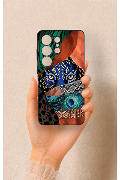Vip Case Samsung S26 Ultra Uyumlu Amazon Kaplan Desenli Silikon Kılıf
