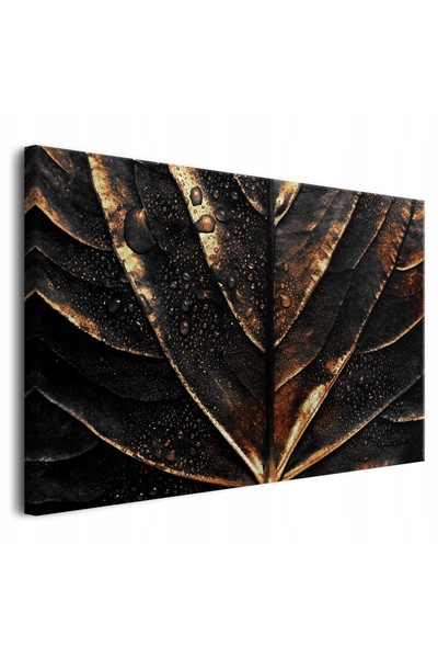 DecoWalls Pictura Pe Panza Cu Rama, Decowalls, Frunza Aurie, 90x60 cm, Print ...