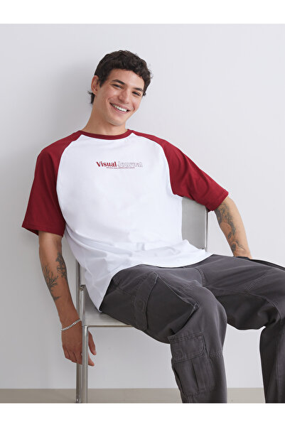 LC Waikiki Tricou bărbătesc din jerseu cu guler rotund și blocuri de culori