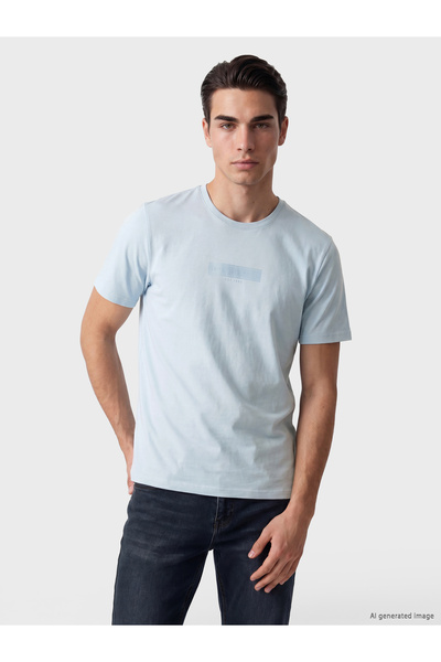LC Waikiki Tricou bărbătesc din jerseu, imprimat, cu guler rotund