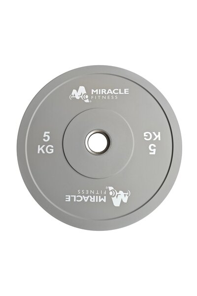 miracle fitness Olympic Bumper Plate Rubber Weight Plates for Weight Lifting ...