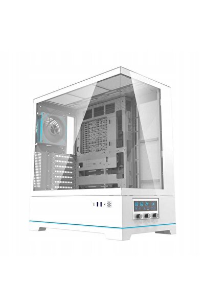 Kraft&dele Carcasă PC Darkflash DY451 Pro Medium Tower cu fereastră, albă
