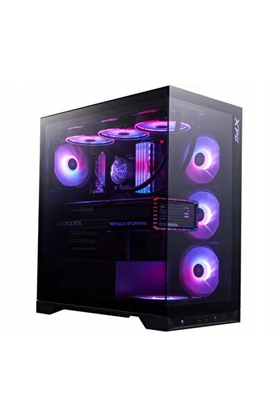 Kraft&dele Carcasă PC XPG Invader X BTF RGB Midi Tower ATX cu fereastră, neagră