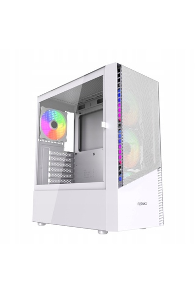Kraft&dele Carcasă PC Gembird Fornax 4300 ARGB Midi Tower ATX Albă