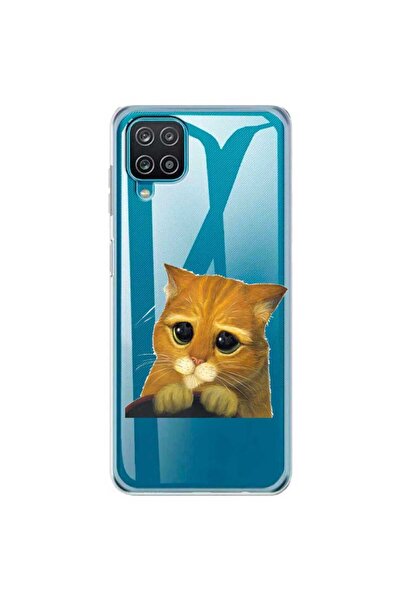 OEM Husa compatibila cu Samsung Galaxy A12 Silicon Transparenta Model Puss In...