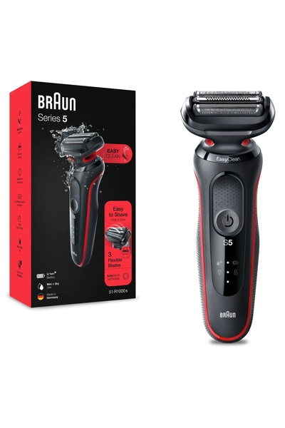 Braunability Aparat de ras pentru bărbați Braun 51-R1000s RED, autonomie de p...