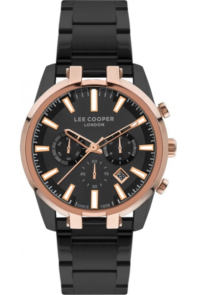 Lee Cooper Ceas de modă negru pentru bărbați LC07651.450 ca un cadou.