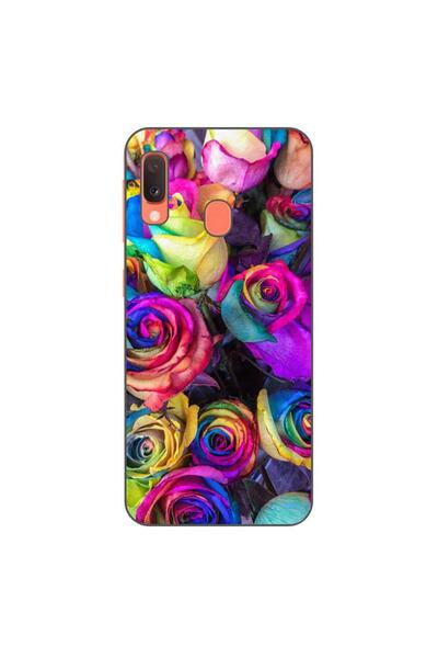 OEM Husa compatibila cu Samsung Galaxy A20e Silicon Gel Tpu Model Trandafiri ...