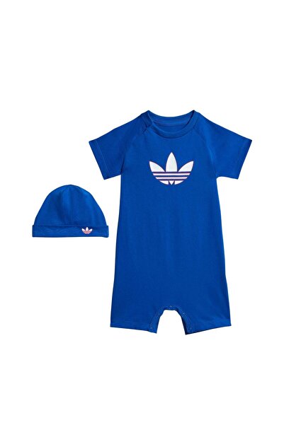 adidas KD1047-B Ts Gıft Set Bebek Tulum Mavi