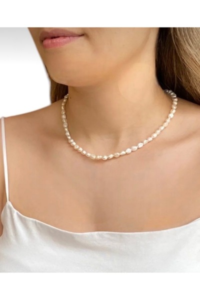 Taşmir Certified Real Natural Gum Pearl Necklace