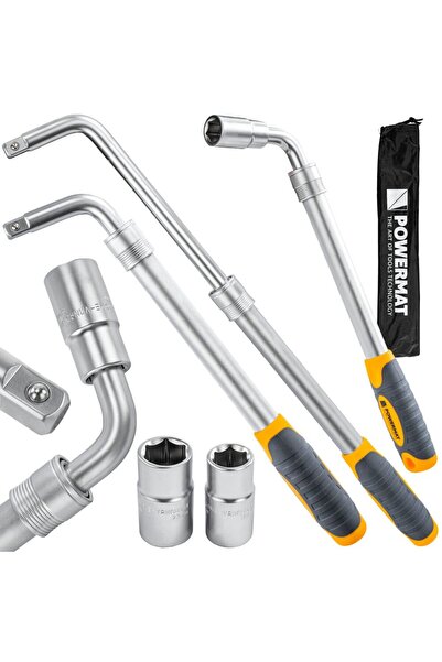 Powermat Cheie telescopica cu tubulare, 17-19 mm și 21-23 mm, 350-530 mm,