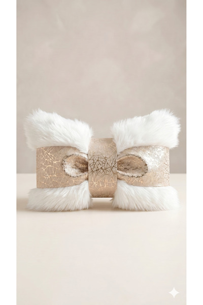 baladı home ev tekstil home collection Lüks Faux Fur Fiyonk Kırlent Kılıfı Pr...