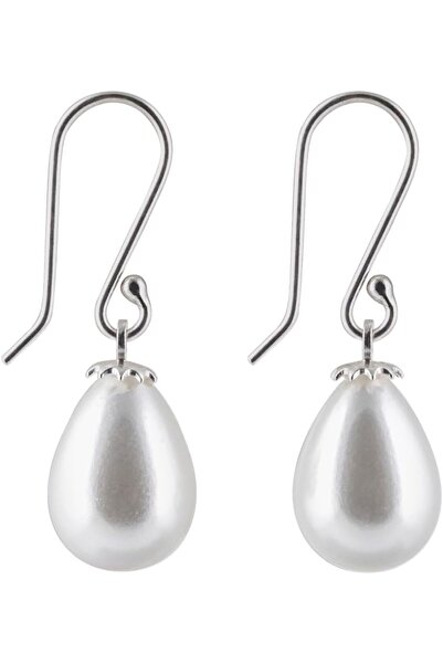 MINZA Princess Women's Earrings, 925 Sterling Silver, Earrings, with Shell, H...