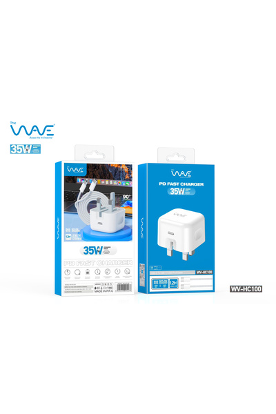 Wave Home Charger 35w Type C to Type C Cable HC100