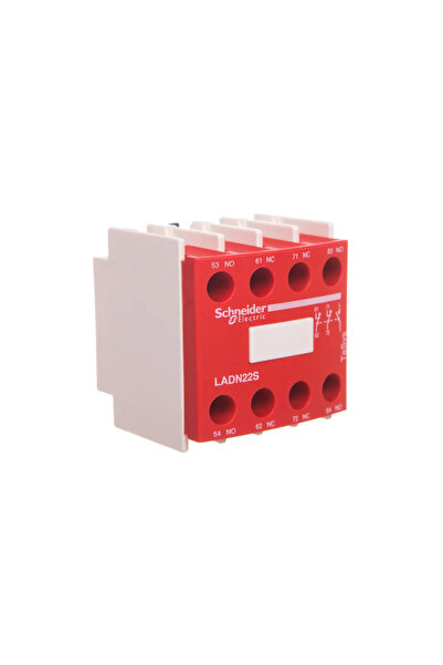 SCHNEIDER Contact auxiliar 2Z 2R montare frontală roșu PREVENTA LADN22S