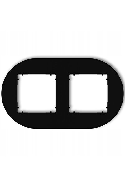 KARLIK MINI Cadru universal dublu rotund din plastic negru mat 12MRTO-2