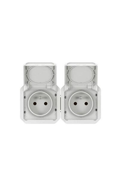 Legrand NOU PLEXO 55 Priză 2x2P+Z mecanism orizontal 16A - 250V AC alb 069642L