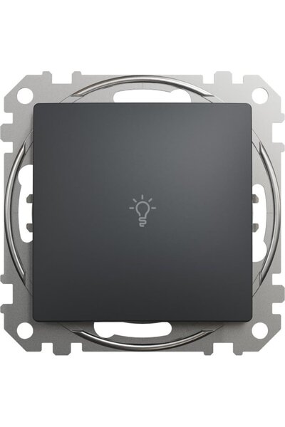 Schneider Electric Sedna Design & Elements Buton Light Negru Antracit SDD114132