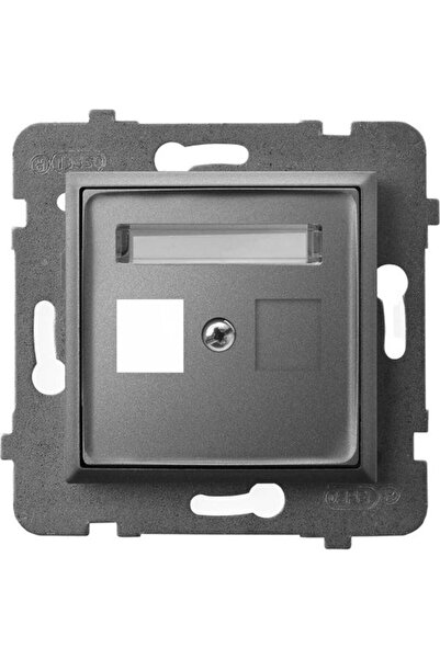 OSPEL ARIA Carcasă jack Keystone Single Keystone Gri Mat GPK-1U/P/70