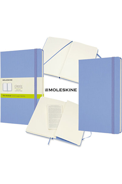 Moleskine Caiet Classic L (13x21 cm), cartonat, albastru hortensie, 240 pagin...