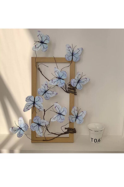X LOT 3D Butterfly Frame Wall Decor Kit, Diy Artificial Art With Silk Flower,...
