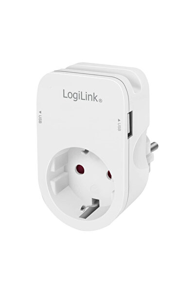 LogiLink Μονή πρίζα με 2 USB-A