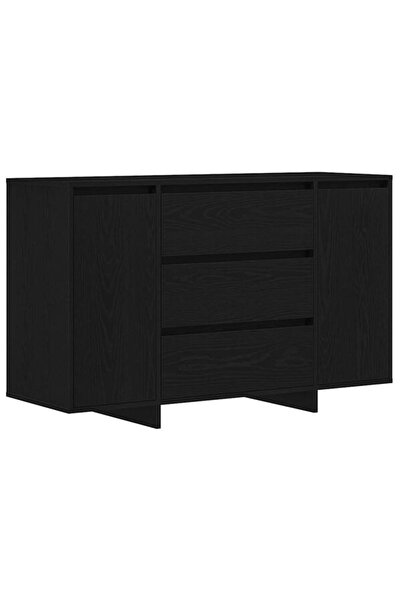 vidaxl Comodă cu sertar Stejar negru 120 x 41 x 75 cm Lemn prelucrat
