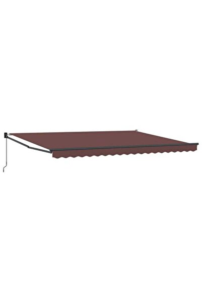 vidaxl Copertină retractabilă manuală, Maro, 450 x 300 cm