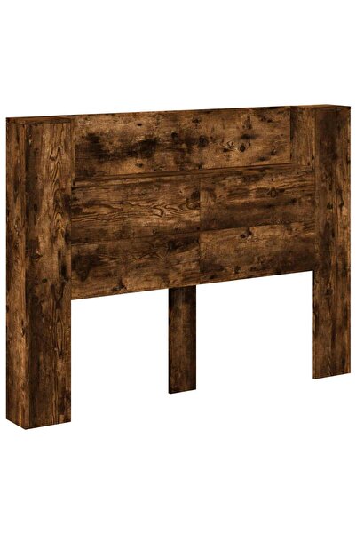 vidaxl Tăblie cap Stejar fumuriu 140 x 16,5 x 103,5 cm Lemn compozit