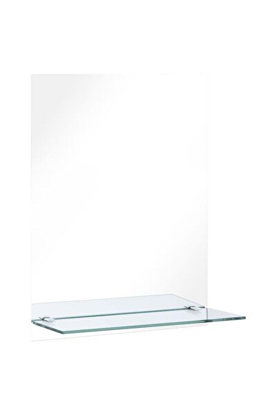 vidaxl Oglindă de perete cu raft, 50 x 70 cm, sticlă securizată